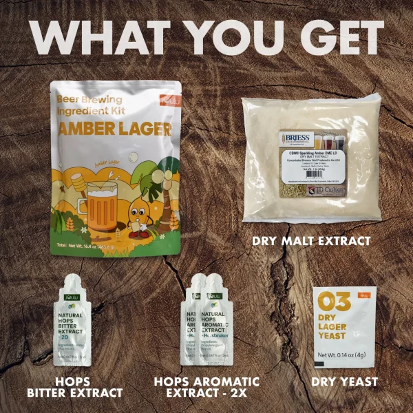 iGulu Amber Lager Beer Brewing Ingredient Kit - Image 3