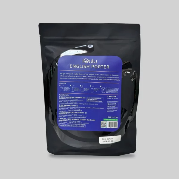 iGulu English Porter Beer Brewing Ingredient Kit - Image 5