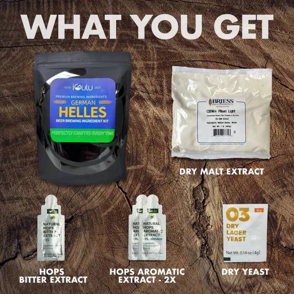 iGulu German Helles Beer Brewing Ingredient Kit - Image 4