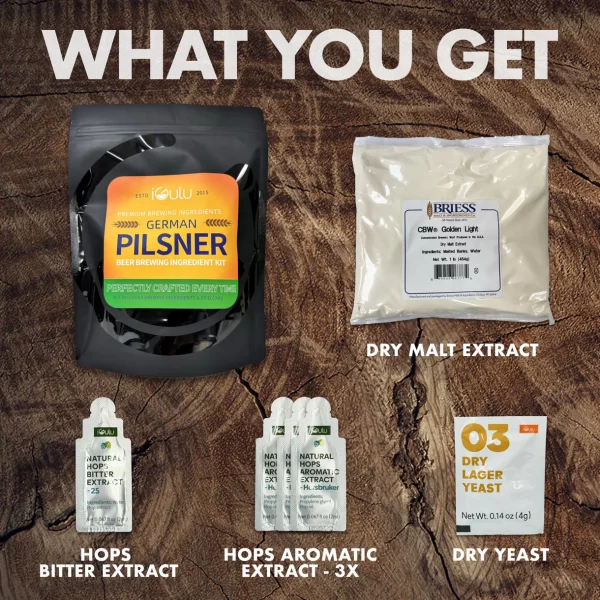 iGulu German Pilsner Beer Brewing Ingredient Kit - Image 3