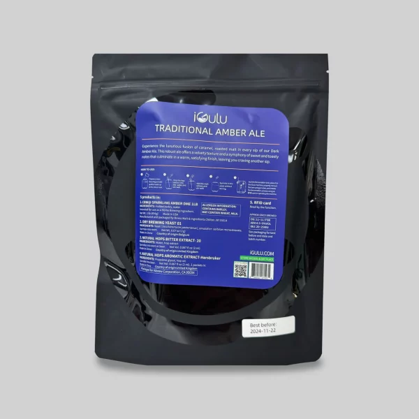 iGulu Traditional Amber Ale Beer Brewing Ingredient Kit - Image 2